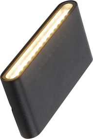 Nowoczesna lampa ścienna zewnętrzna czarna 17,5 cm z LED IP65 - Batt