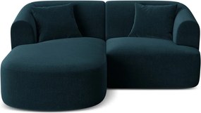 Morski aksamitny narożnik (lewostronny/z szezlongiem) Campi – Cosmopolitan Design