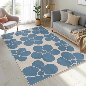 Niebieski dywan odpowiedni do prania 160x230 cm Blue Meadow – Mila Home