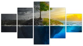 Obraz przedstawiający dwie strony (125x70 cm)