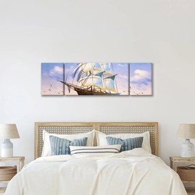 Obraz statku na falach (170x50 cm)