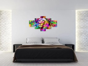 Obraz - obraz 3D lwa (125x70 cm)