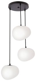 Czarno-biała lampa wisząca ø 42 cm Stones – Candellux Lighting