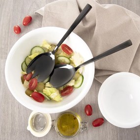 Sztućce do sałatek ze stali nierdzewnej Black – Orion