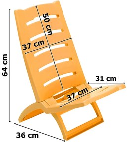 Krzesło żółte ogrodowe E2-M71