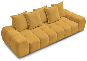 Musztardowa sofa z tkaniny szenilowej 278 cm Everest – Bobochic Paris