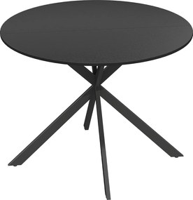 HOMCOM Okrągły stół jadalniany dla 4 osób, stół kuchenny w stylu industrialnym ze stalowymi nogami, do jadalni, kuchni, czarny | Aosom PL