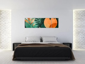 Obraz - Geometryczne motywy naturalne (170x50 cm)