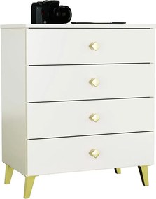 Kaszmirowa komoda w stylu glamour 4 szuflady G3-P77