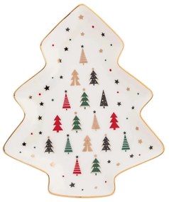 Altom Talerz porcelanowy Modern Tree 25 x 21 cm