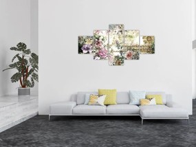 Obraz - Designerskie kwiaty (125x70 cm)