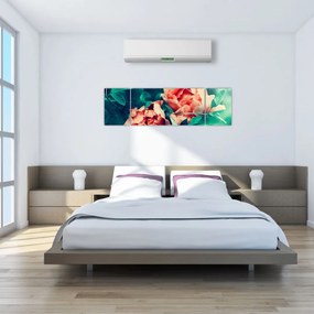 Obraz wiosennych kwiatów (170x50 cm)
