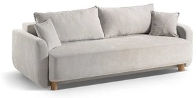 Beżowa rozkładana sofa ze schowkiem 231 cm Elen – Micadoni