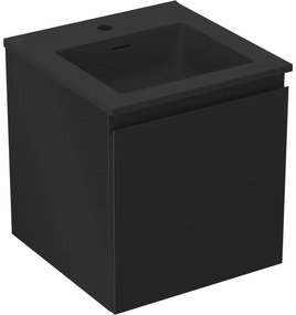 Mexen Orio szafka łazienkowa 45 cm z umywalką Otis, 1 szuflada, czarna mat - 91A10-04547-1-BF71-W18M71