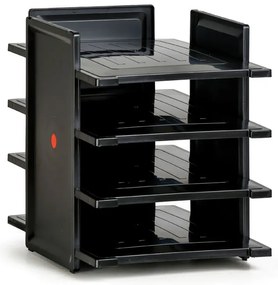 Plastikowy regał, organizer na dokumenty 1+1 GRATIS, czarny