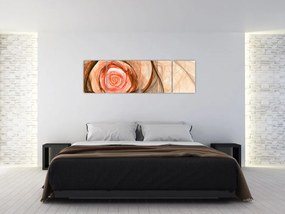 Obraz - Róża w artystycznym duchu (170x50 cm)