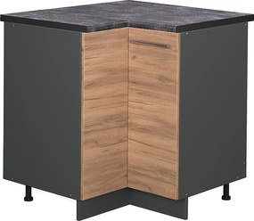 Szafka narożna złoty dąb energetyczny 80.5x60x82 fame-line