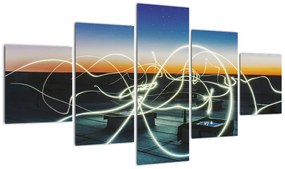 Obraz - widok nieba z dachu (125x70 cm)