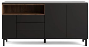 Czarna komoda 176x90x49 cm Roomers – Tvilum