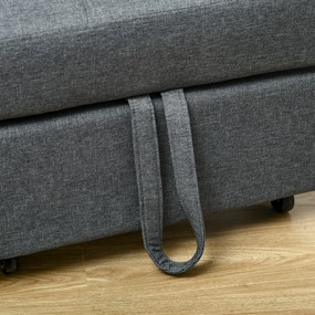 HOMCOM 4-w-1 wielofunkcyjna rozkładana sofa, składany fotel do spania z regulowanym oparciem i poduszką | Aosom PL