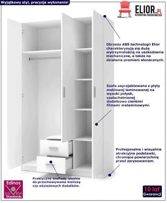 Szafa Lines S3 - dąb sonoma - biały połysk