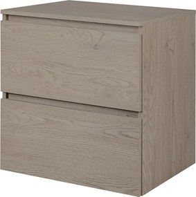 Meble łazienkowe 60 cm z blatem górnym, Kolor: Dąb Ciemny, 60 x 60,7 x 46 cm