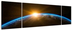 Obraz planety Ziemi z kosmosu (170x50 cm)