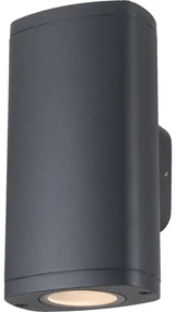 Kanlux 38883 - Kinkiet zewnętrzny ZEVI 2xGU10/10W/230V IP54 antracyt