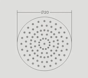 Ekstrapłaska deszczownica DPG2025Super płaska - okrągła 20 cm