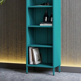 Regał na książki MARIO, 500 x 1800 x 350 mm, Modern: morski