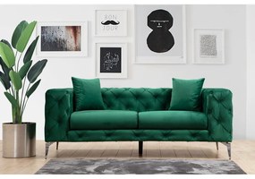 Ciemnozielona aksamitna sofa 197 cm Como – Artie