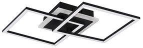 Designerska lampa sufitowa czarna z wbudowanym LED, 3-stopniowy ściemniacz - VeniDesignerski Oswietlenie wewnetrzne