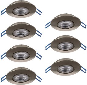 Eglo 300195 - Zestaw 7 opraw wpuszczanych LED GEDREZ LED/4,9W/230V śr. 9 cm chrom