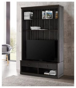 Brązowy zestaw pod TV z litego drewna sosnowego 140x223 cm Anita – Støraa