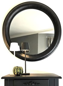 Lustro w czarnej, okrągłej ramie , średnica 76cm