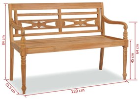 Drewniana ławka ogrodowa Agua - brązowa