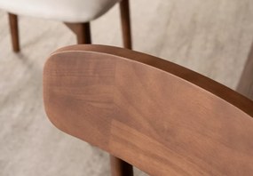 Krzesło Vesper drewniane jadalnia salon beż retro