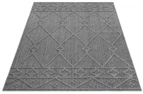 Dywan zewnętrzny sznurkowy Patara Boho szary 80 cm x 150 cm