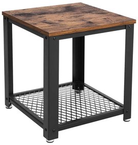 Stolik boczny ELDUR brązowy/czarny