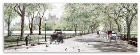 Obraz Styler Canvas Watercolor Central Park II, 60x150 cm