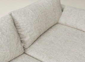 Beżowy rozkładany/ze schowkiem narożnik z tkaniny szenilowej (lewostronny/z szezlongiem) Leon – Maison de Rêve