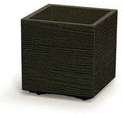 Doniczka MADERA SQUARE ECO WOOD 28,8 cm, ciemnobrązowy, S
