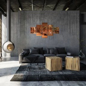 Obraz - Nocne miasto (125x70 cm)