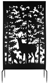 Czarna metalowa osłona balkonowa 100x186 cm Deer – Esschert Design