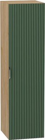 Słupek łazienkowy WENA, ryflowane fronty, Willy, 120x33x33 cm, Szałwiowy/Orzech