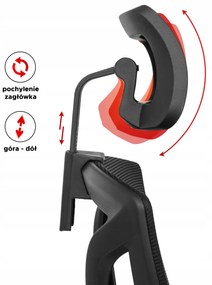 Fotel Biurowy Ergonomiczny Obrotowy WILLY Czarny Nowoczesny