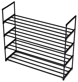 Szafka na buty GD-406 BK, metal, czarna