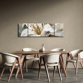 Obraz - Abstrakcja z lilią (170x50 cm)