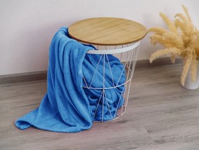 Koc z mikropluszu VIOLET 200x230 cm królewski neiebieski