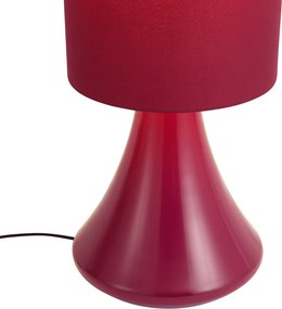 Lampa podłogowa retro fioletowa z abażurem z tkaniny - Mina